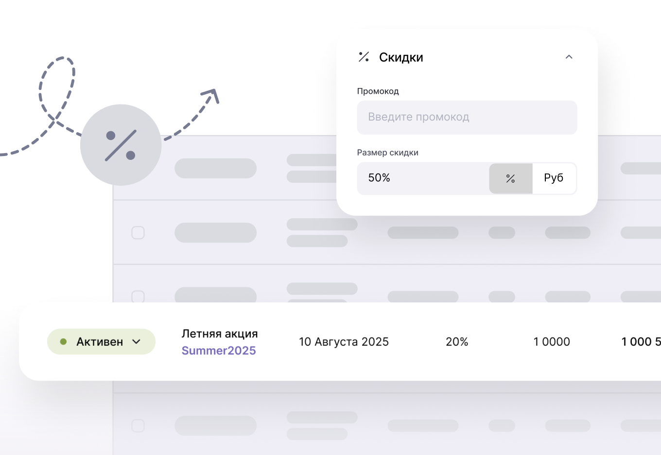 Настройка скидок и промокодов в CRM Cue