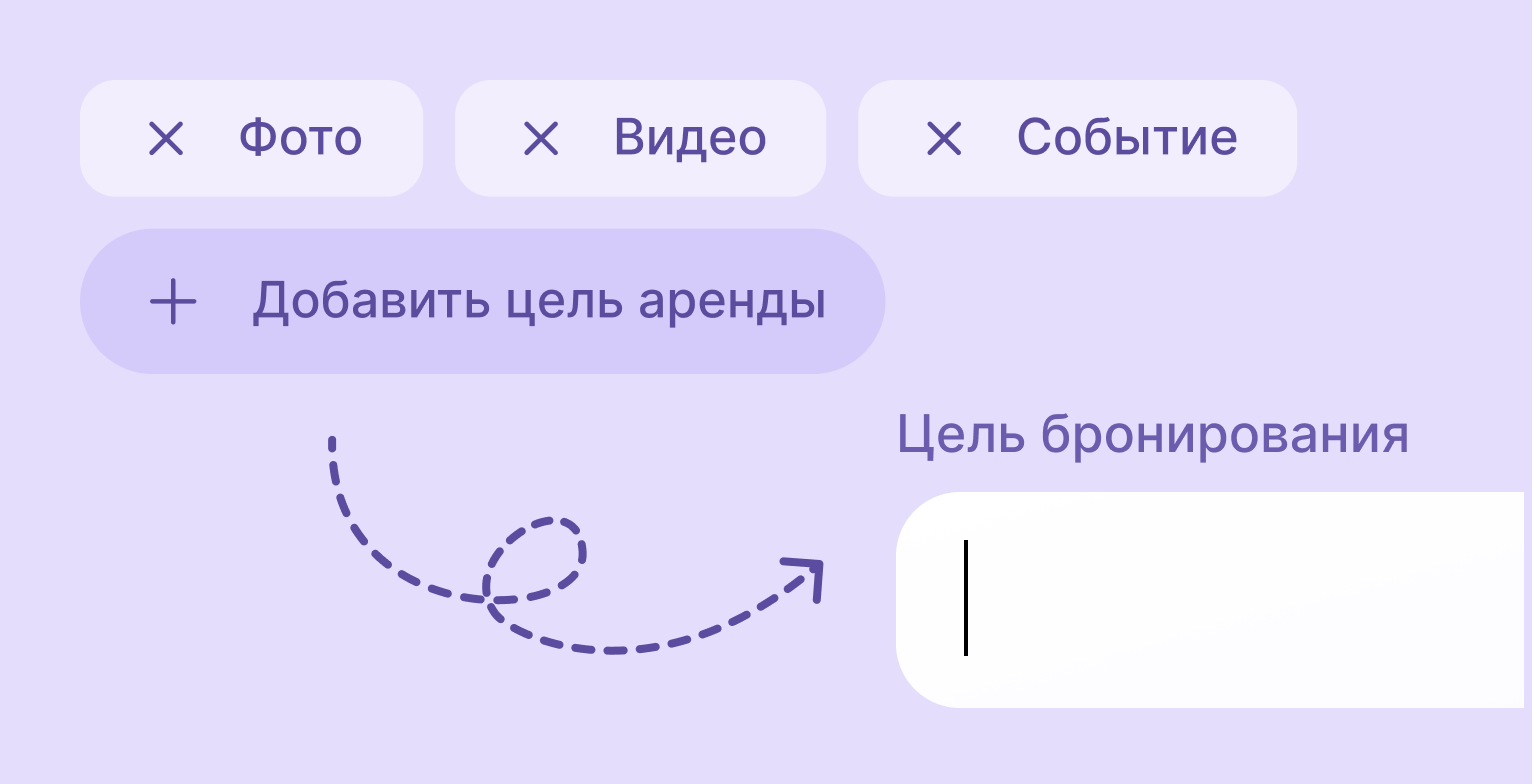 Интерфейс Cue: цели бронирования